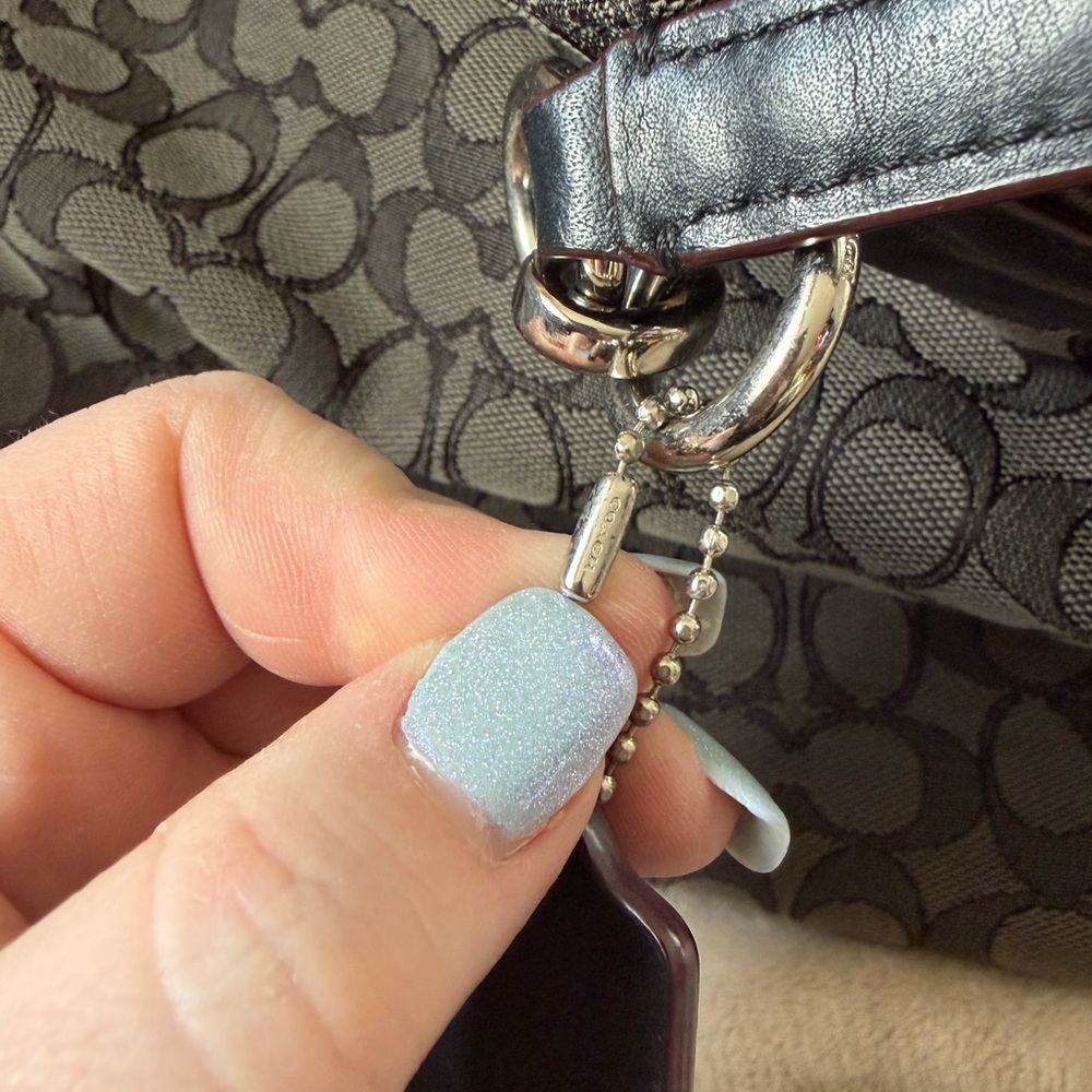 Coach Kelsey Brown Signature Canvas Tote with Matching Crossbody Pouch - Picture 11 of 14